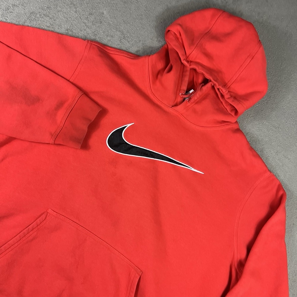Nike Sweatshirt Mens XXL Red Sportswear Club Fleece Hoodie Sweater Center
